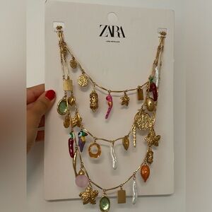 Zara charm necklace set